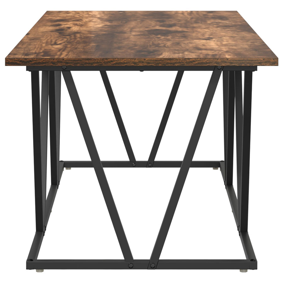 Salontafel Rookeiken 100X50X40 Cm Hout En Metaal Gerookt eiken