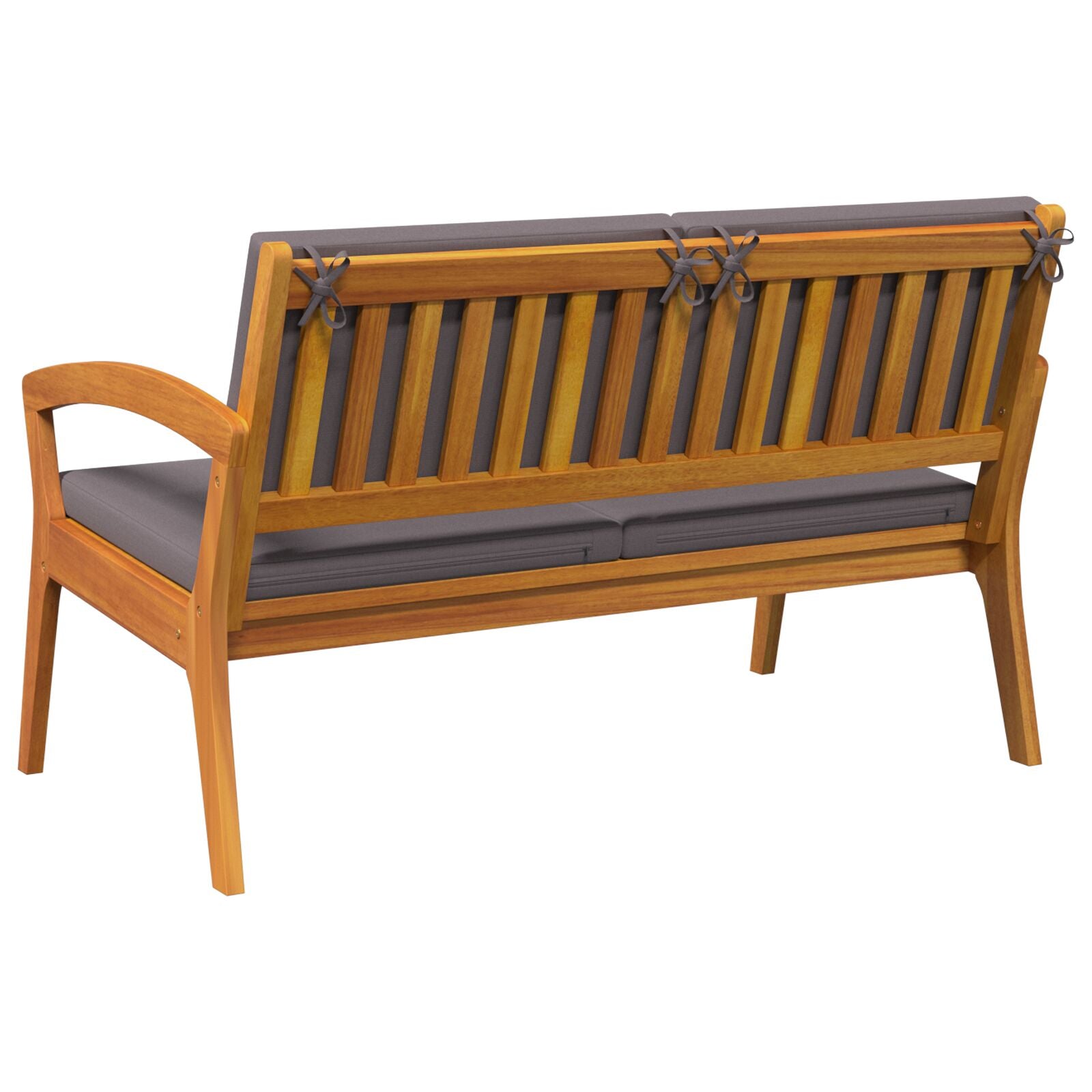 Tuin Met Kussens 115X70X72 Cm Massief Acaciahout Anthraciet Bank