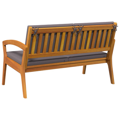 Tuin Met Kussens 115X70X72 Cm Massief Acaciahout Anthraciet Bank
