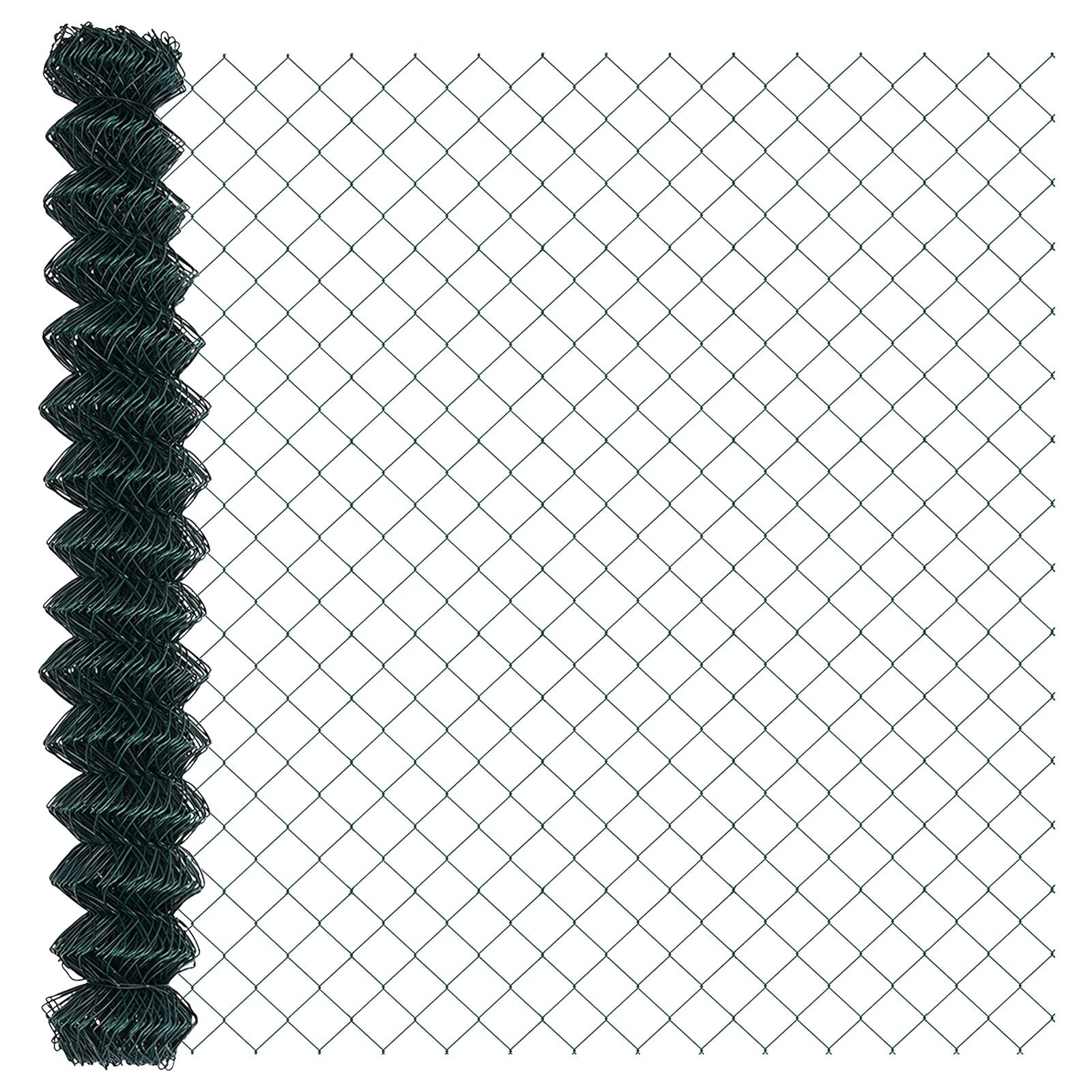 Kettinglinkhek Met 10 U-Palen Groen 1.5X10 M Staal