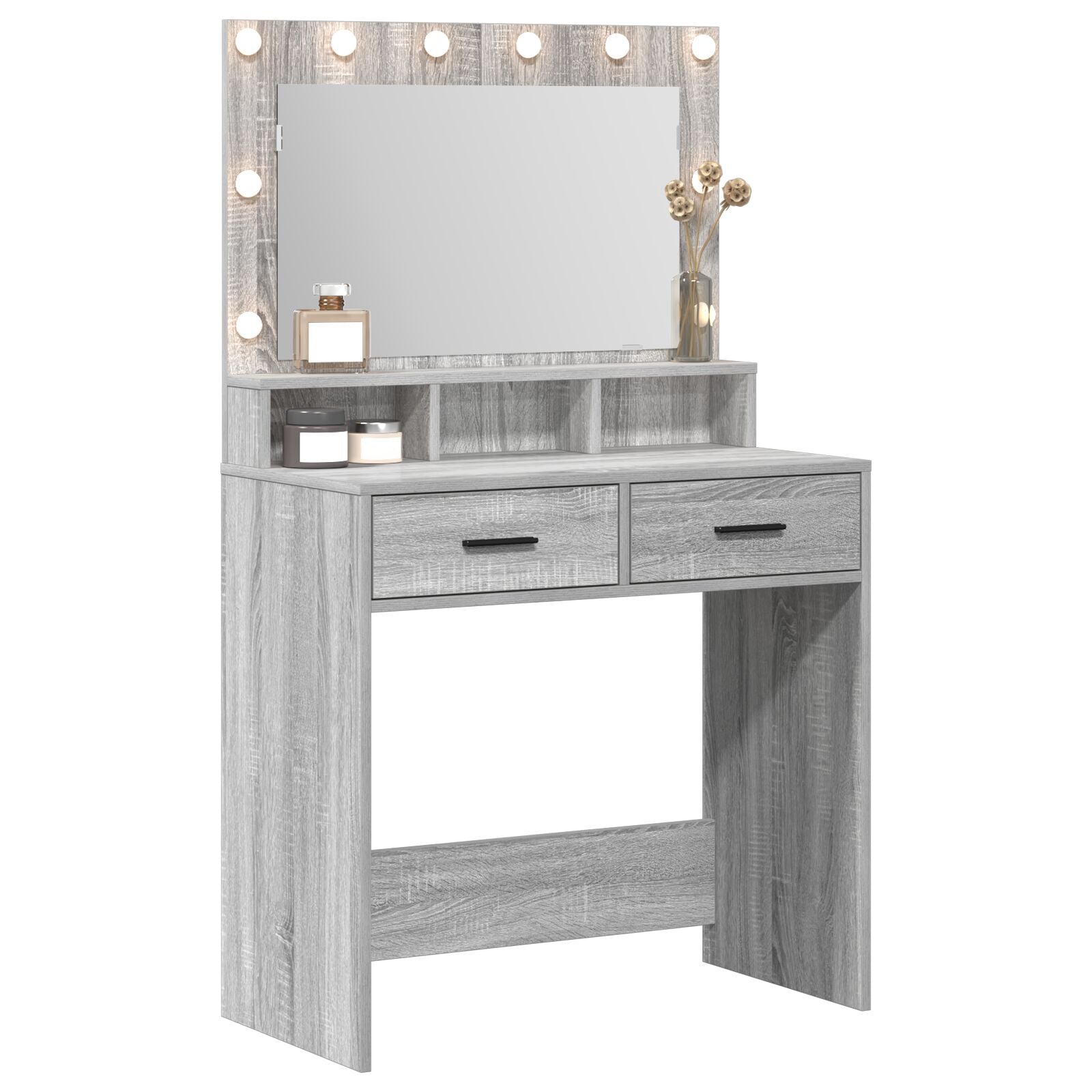 Kaptafel Met Led-Verlichting - 79 x 41 x 135 cm Grijs sonoma