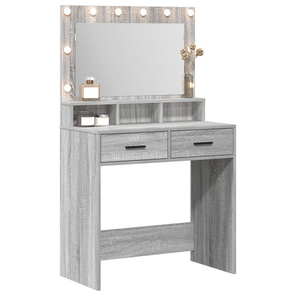 Kaptafel Met Led-Verlichting - 79 x 41 x 135 cm Grijs sonoma