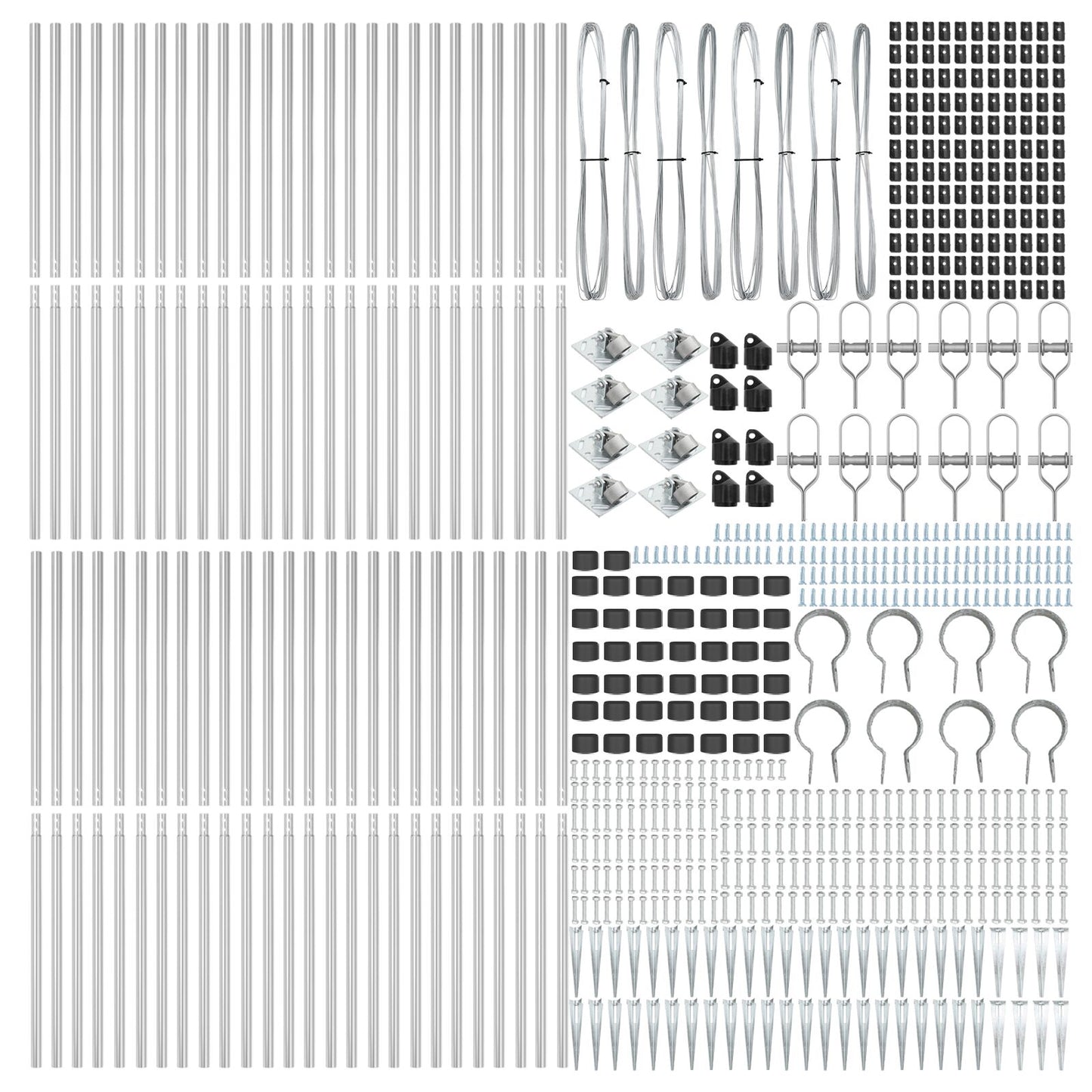 Heipalen Met Spies 52 Stuks Ø32 Mm Gegalvaniseerd Staal 180 cm 52x spijker post