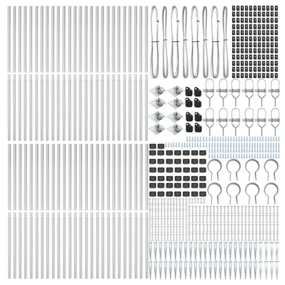 Heipalen Met Spies 52 Stuks Ø32 Mm Gegalvaniseerd Staal 180 cm 52x spijker post