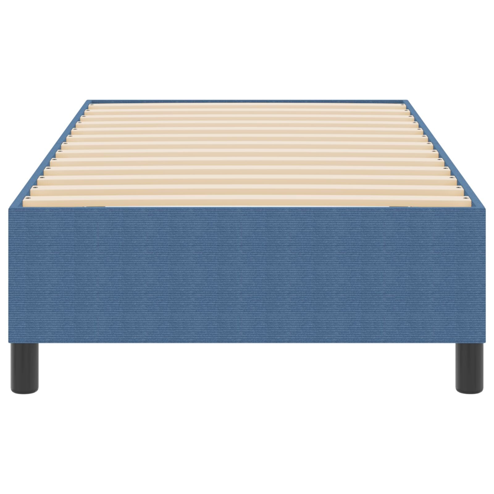 Boxspringbed Katoenen Ribstof Blauw 80 x 200 cm