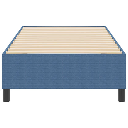 Boxspringbed Katoenen Ribstof Blauw 80 x 200 cm