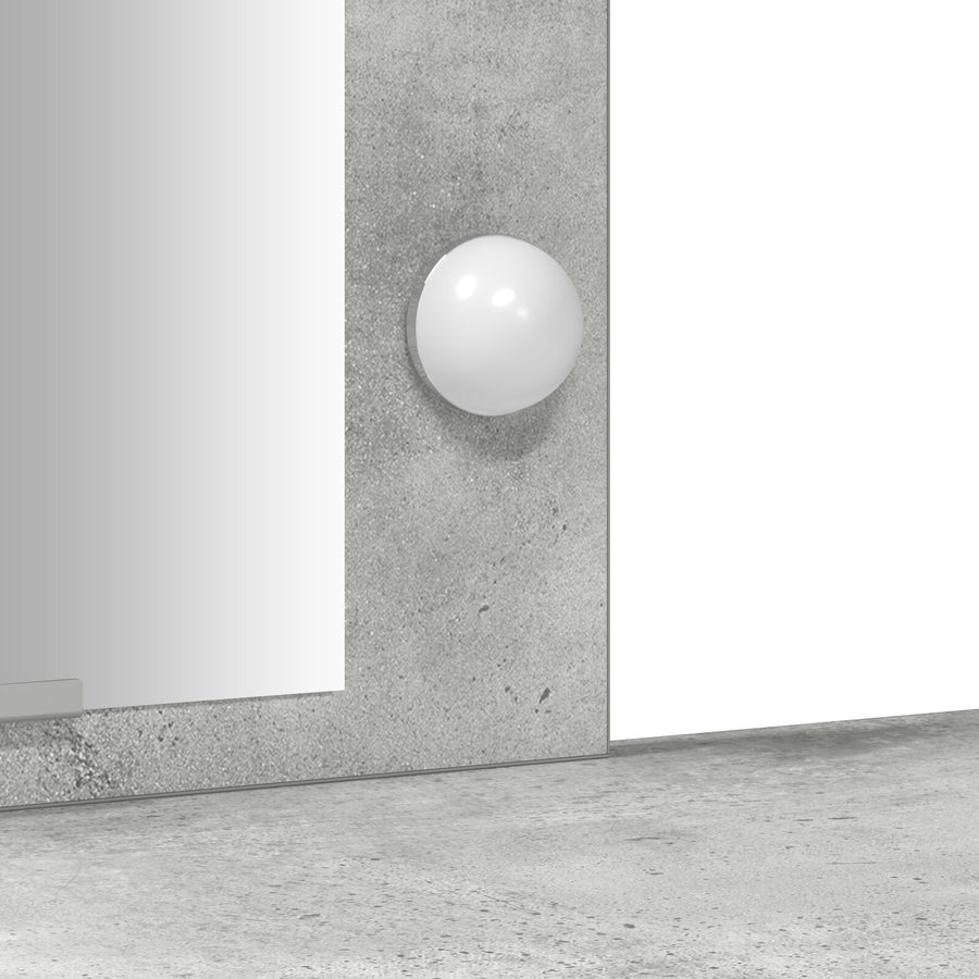 Kaptafel Met Led Verlichting Betonnen Grijs 102X33X135 Cm Beton grijs