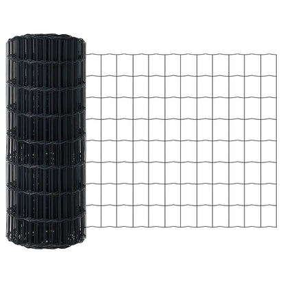 Euro Fence Met 5 U-Palen Grijs 0.6X10 M Staal