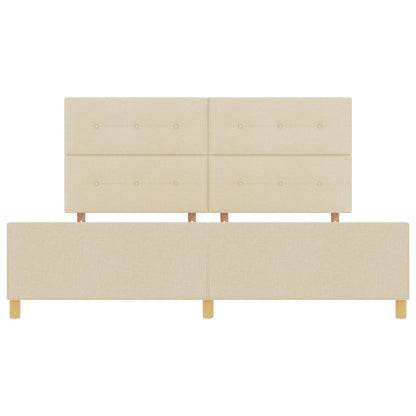 Bedframe Crème 200X200 Cm Stoffen Crème