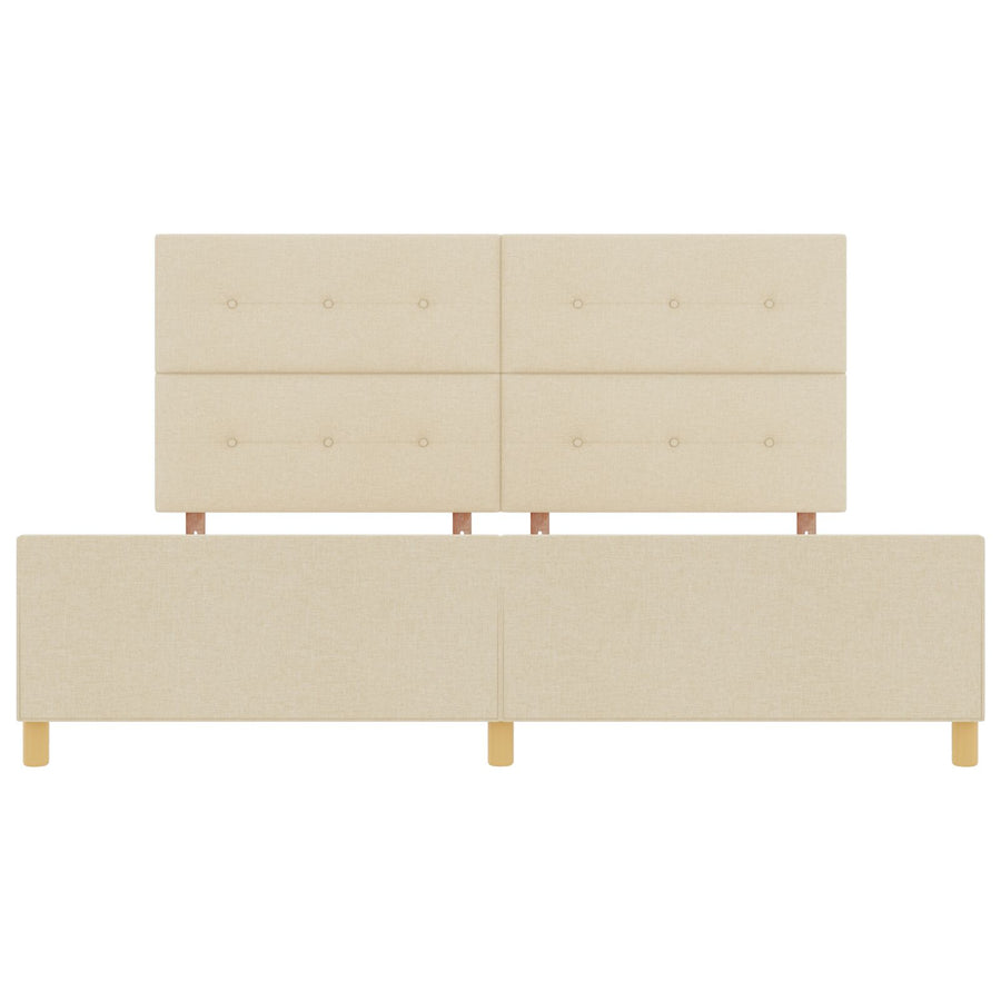 Bedframe Crème 200X200 Cm Stoffen Crème