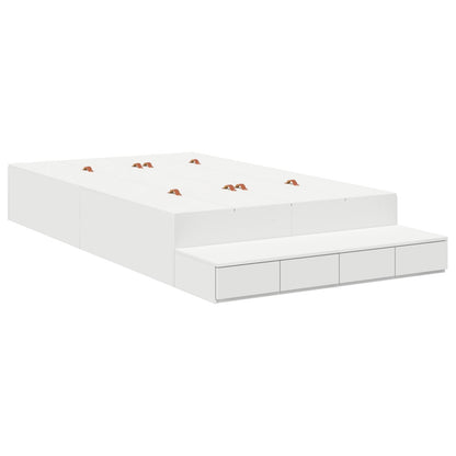 Opbergbedframe Wit 120X200 Cm Artisanaal Eiken