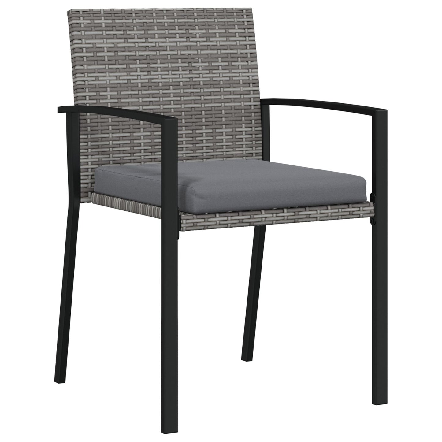 7-Delige Tuinset Grijs Poly Rattan