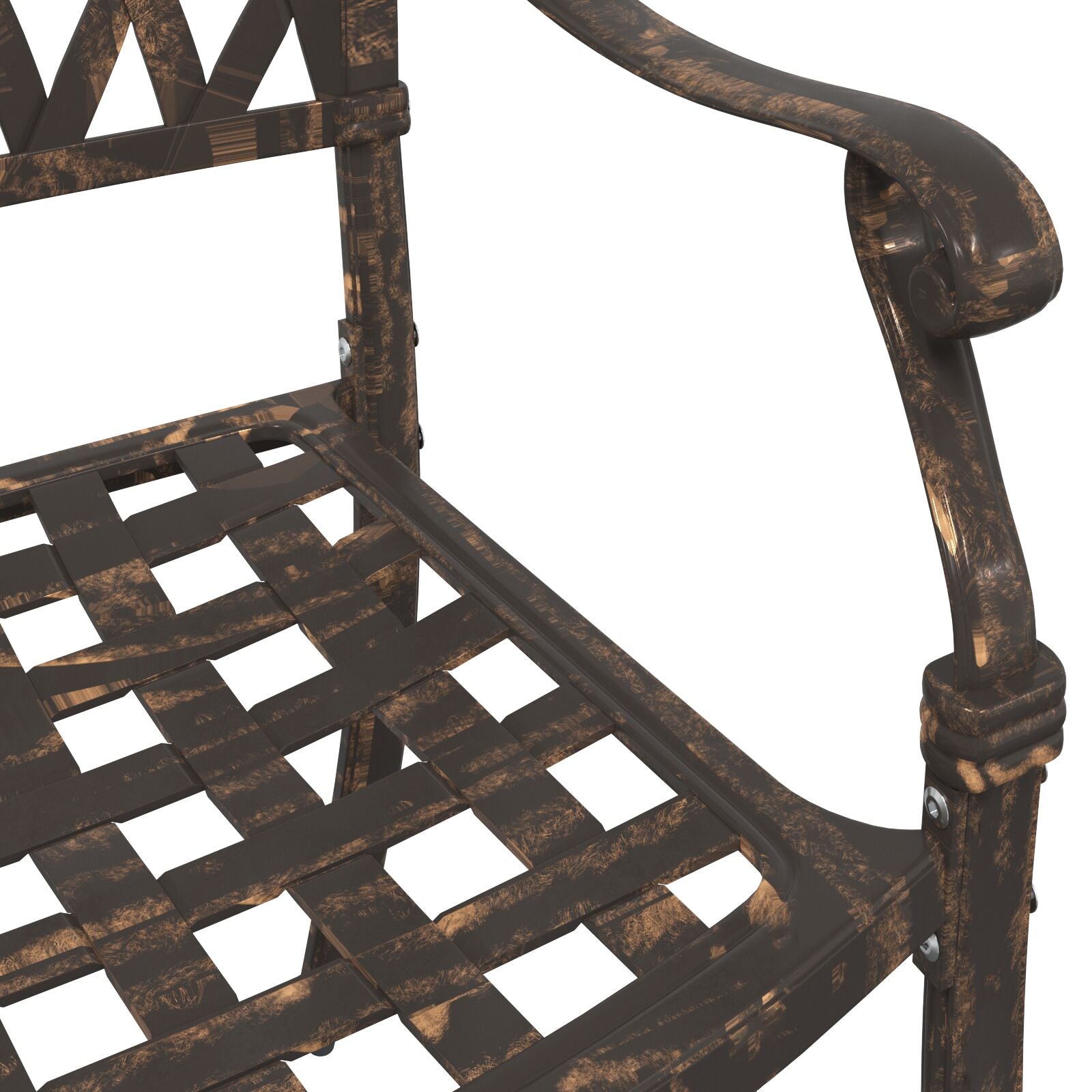 Tuinstoelen 2 Stuks Gietaluminium Brons
