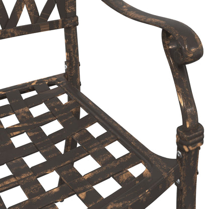 Tuinstoelen 2 Stuks Gietaluminium Brons