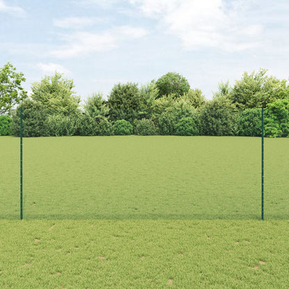 Hekpalen 5 Stuks U-Kanaal Groen 140 Cm Staal,  Hexagonaal Hek Groen 1,4X10 M Staal