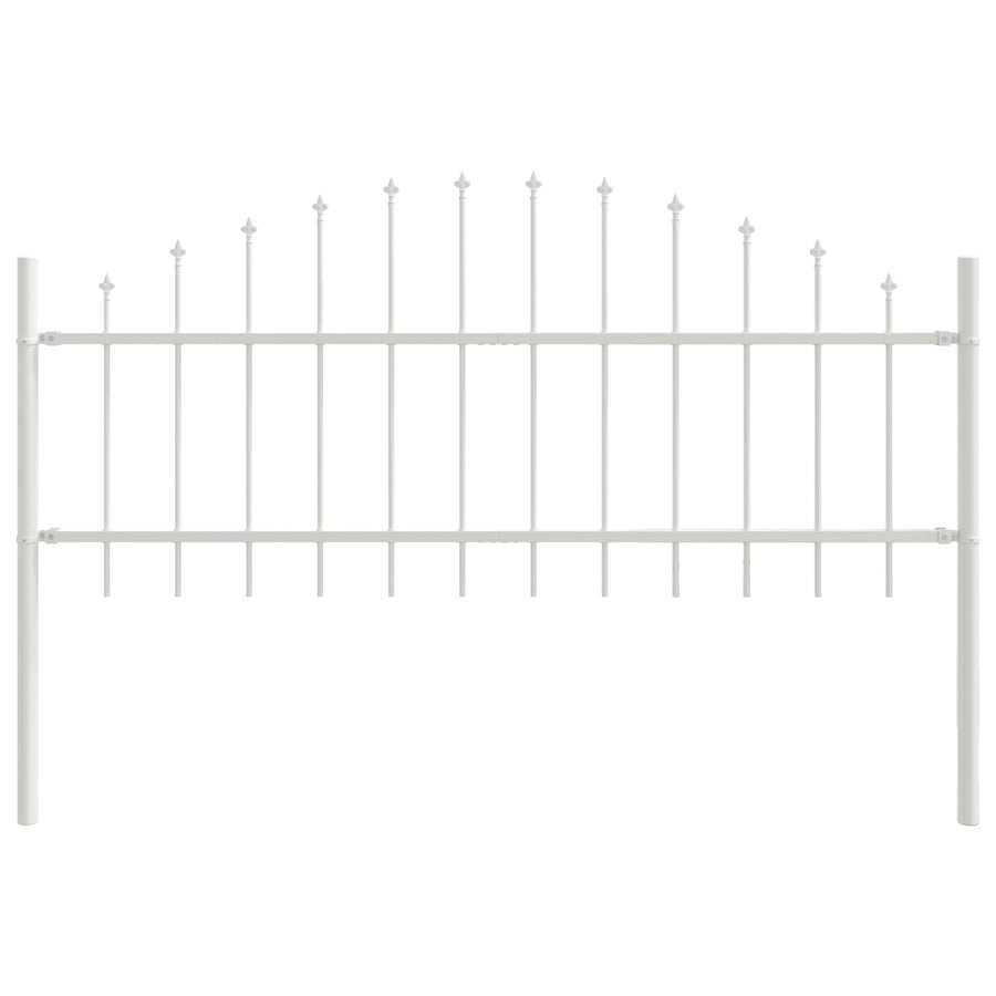 Tuinhek Met Hoepeltop 5,1X0,75 M Staal Wit 5.1 m 50-75 cm