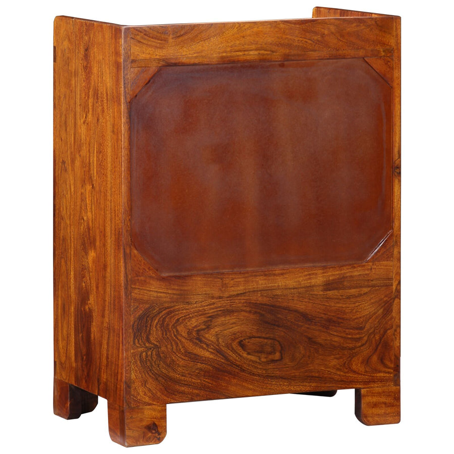 Schoenrekken En Organizers Bruin Met Kleurvolle Patronen Massief Hout