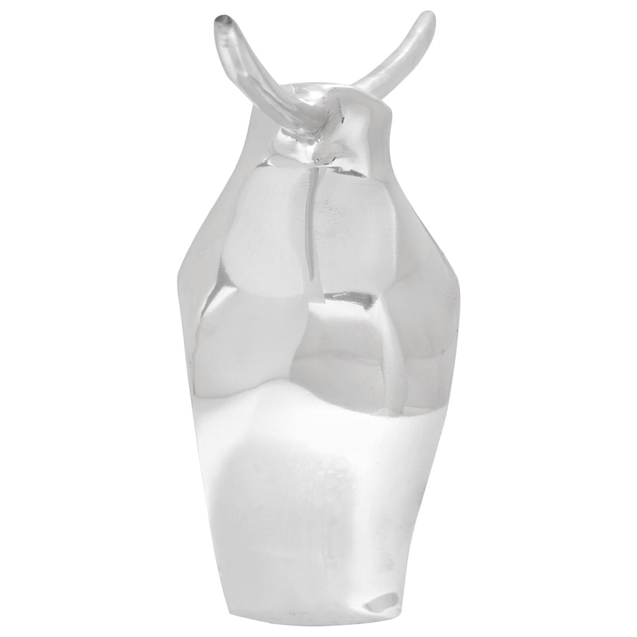 Bull Sculptuur Zilver Aluminium 37 x 44 x 17 cm