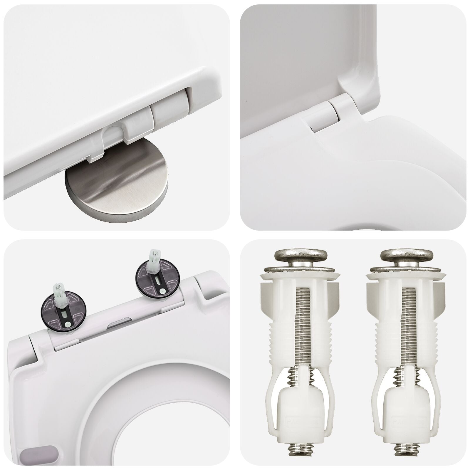Familie Toiletbril Met Kindertoiletbril Snelle Release Duroplast Wit