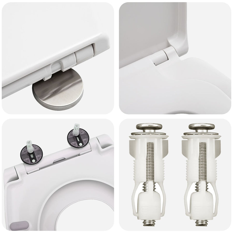 Familie Toiletbril Met Kindertoiletbril Snelle Release Duroplast Wit