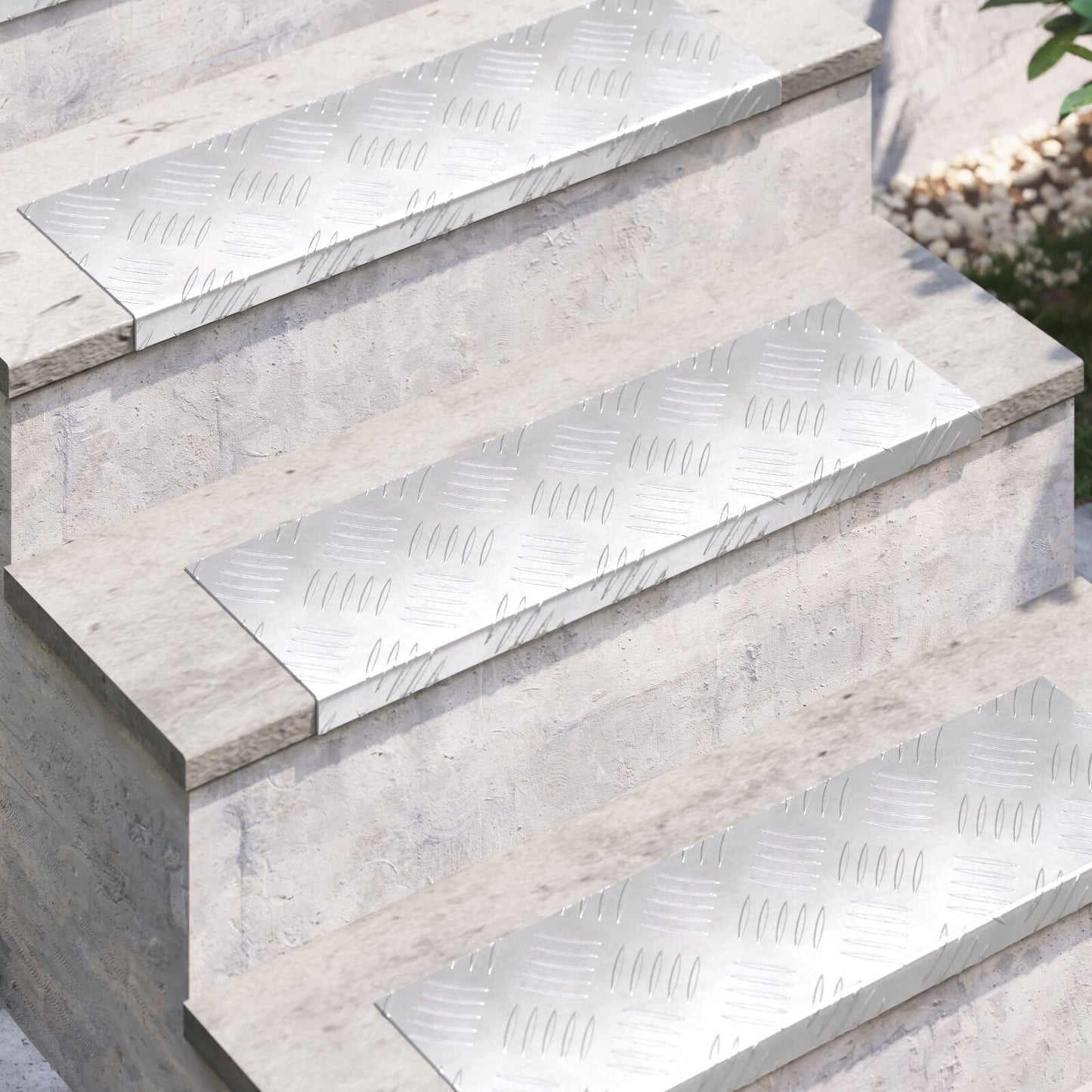 Aluminium Traplopen - 15 Stuks, Antislip, 60X18 Cm 60 x 18 x 2.5 cm Rechthoekig