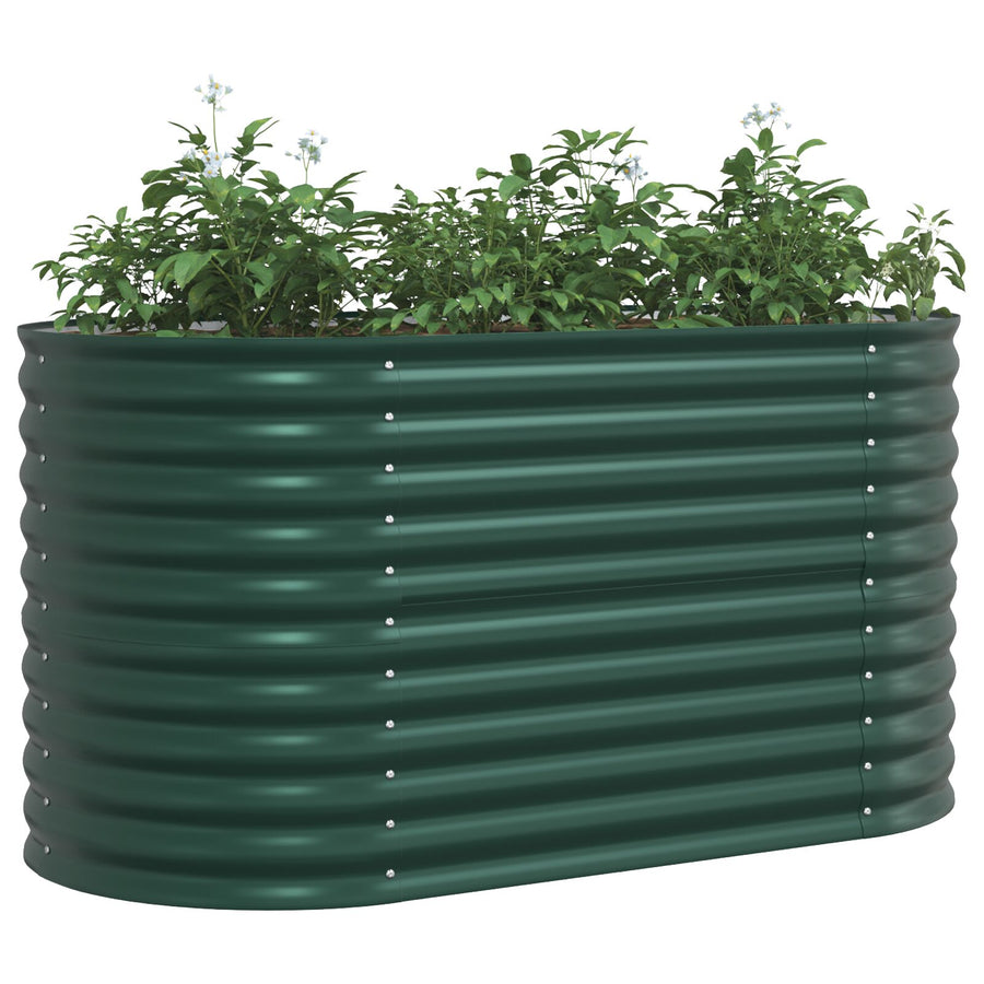 Tuin Verhoogd Bed Gegalvaniseerd Staal 160 x 80 x 81 cm Groen