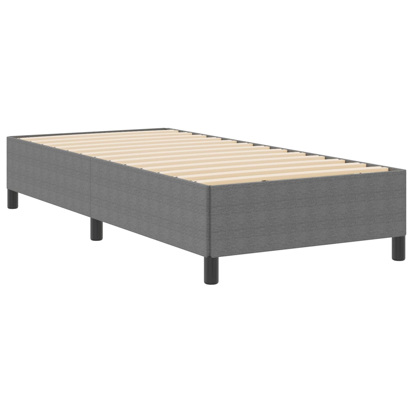 Bedframe Corduroy Stof Lichtgrijs 80 x 200 cm
