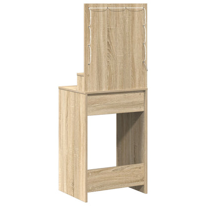 Kaptafel Met Led-Lampjes 50 x 41 x 135 cm Sonoma eiken