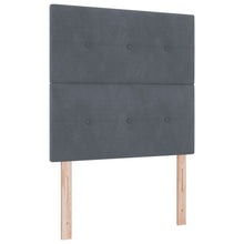 Hoofdbord Knopgeplooid Fluweel Donkergrijs 100 cm Hoog hoofdbord