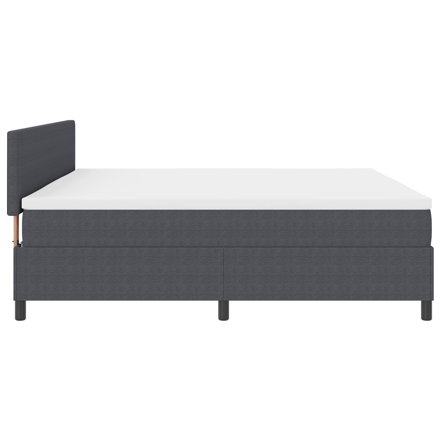 Boxspringbed Met Matras Donkergrijs 200 X 200 Cm Ribstof