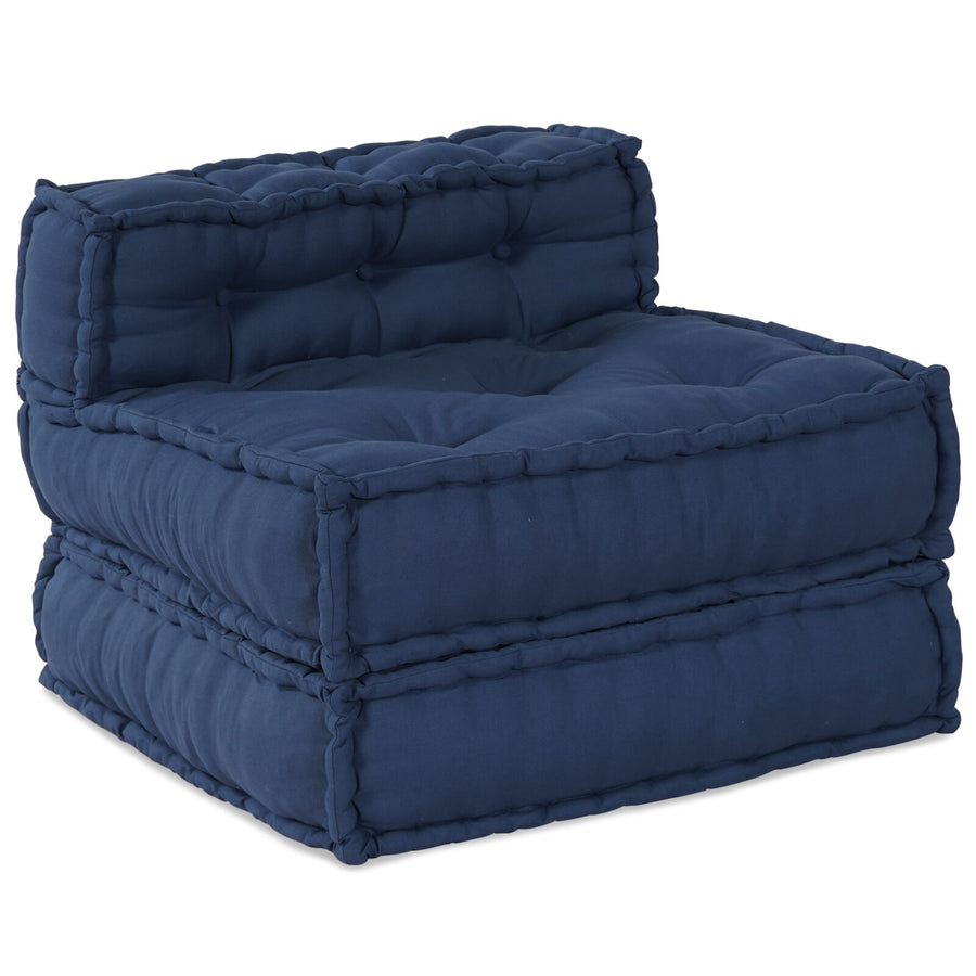 Modulaire Poefs 3 Stuks Stof Indigo 70 x 70 x 54 cm Midden + 2x hoek