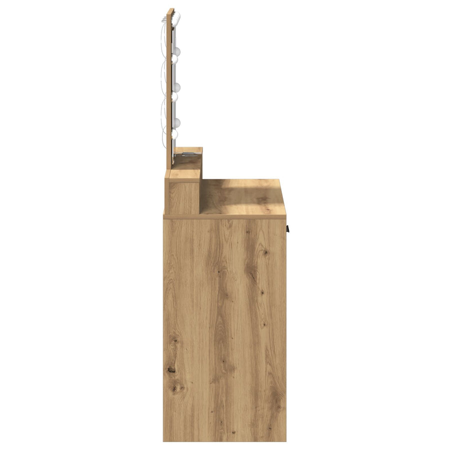 Kaptafel Met Led-Verlichting Artisan eiken 79 x 41 x 140 cm