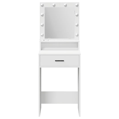 Make-Uptafel Met Led-Lampjes 50 x 41 x 135 cm Wit