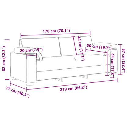 3-Zitsbank Stof Donkergroen 178 cm