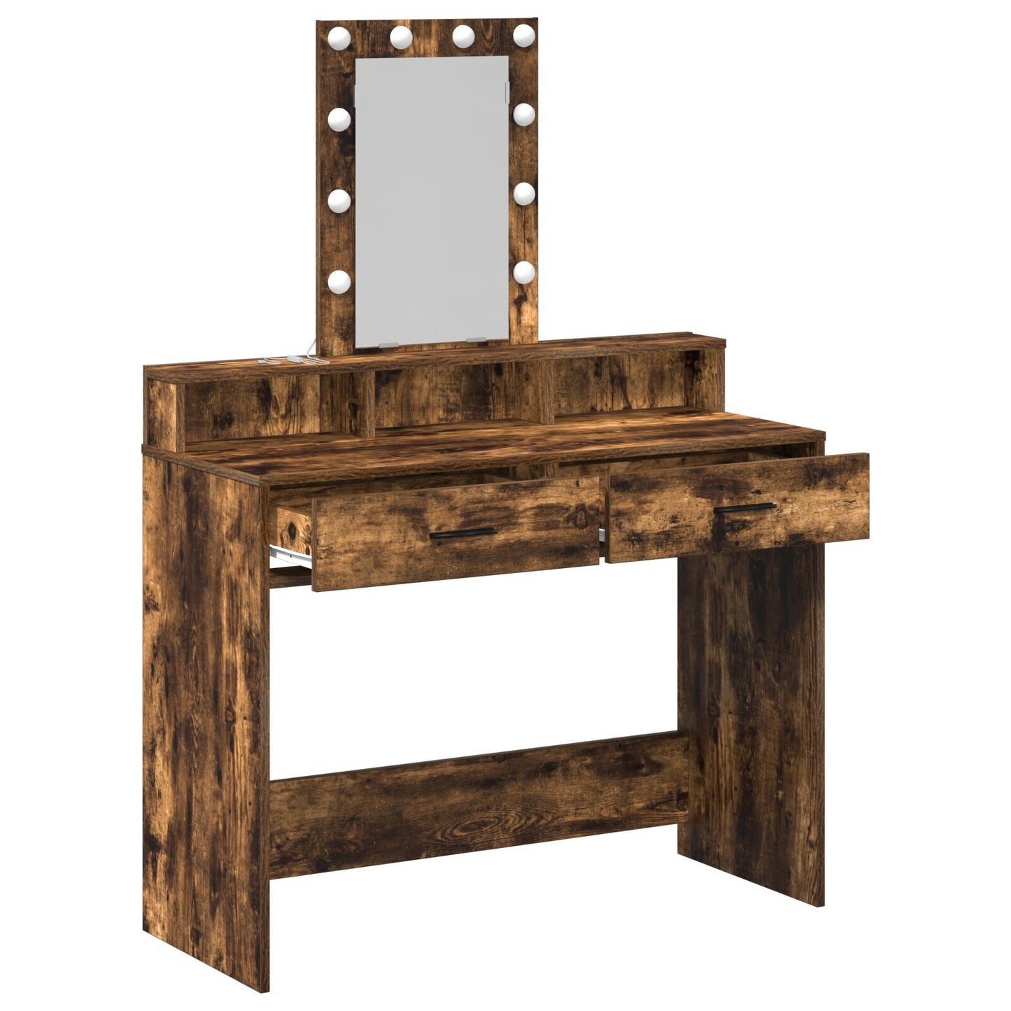 Kaptafel Met Led-Verlichting Gerookt eiken 100 x 41 x 140 cm