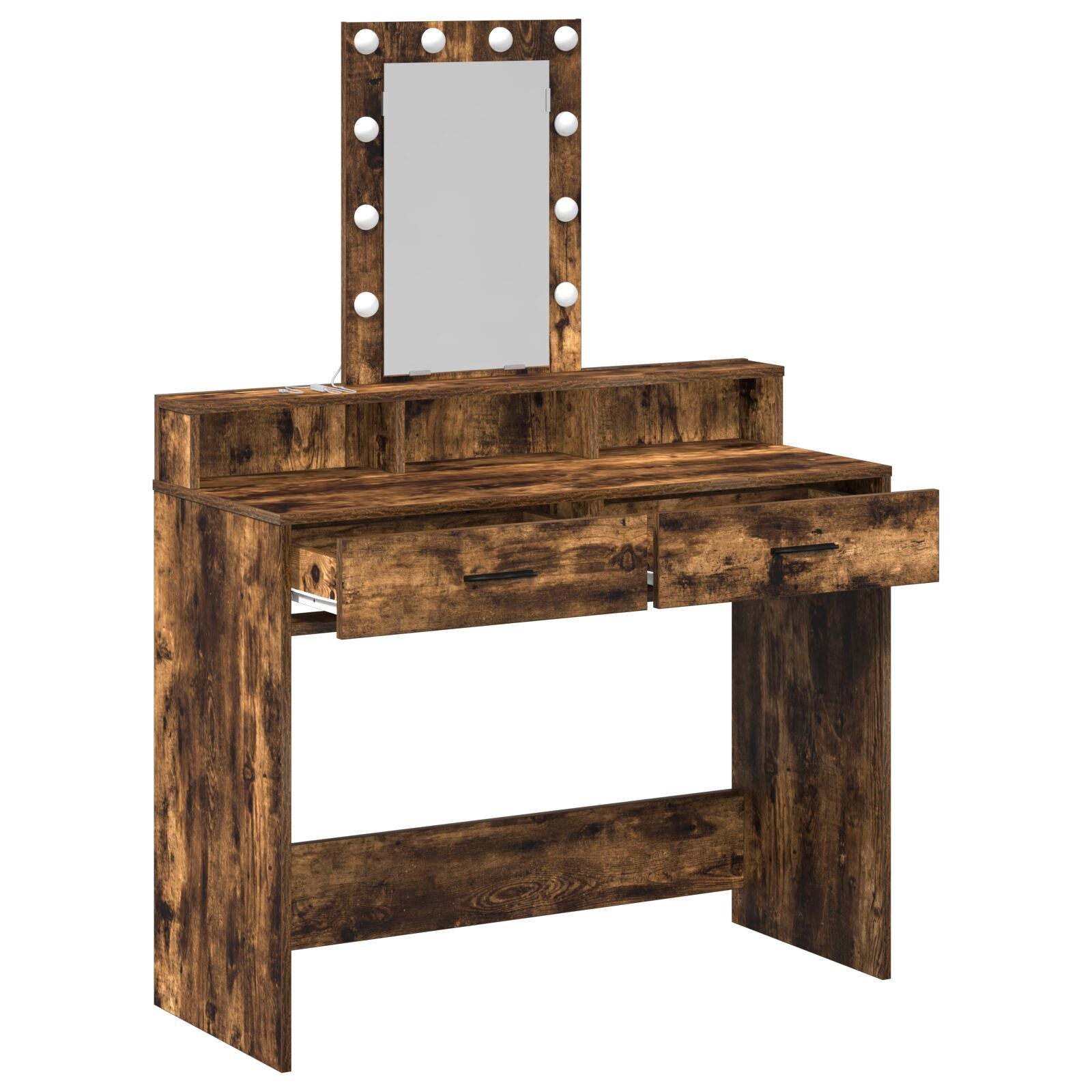 Kaptafel Met Led-Verlichting Gerookt eiken 100 x 41 x 140 cm