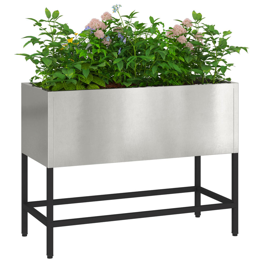 Verhoogde Tuinbak Roestvrijstaal Roestvrij staal 60 x 26 x 45 cm