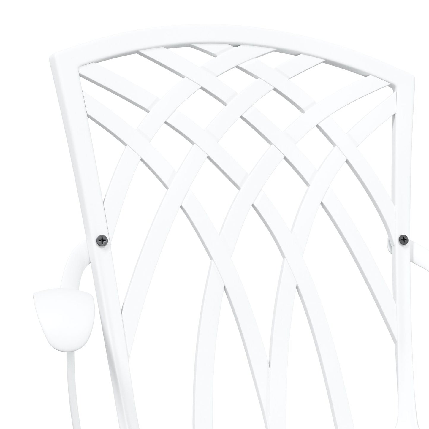 Tuinstoelen 2 Stuks Gietaluminium Wit