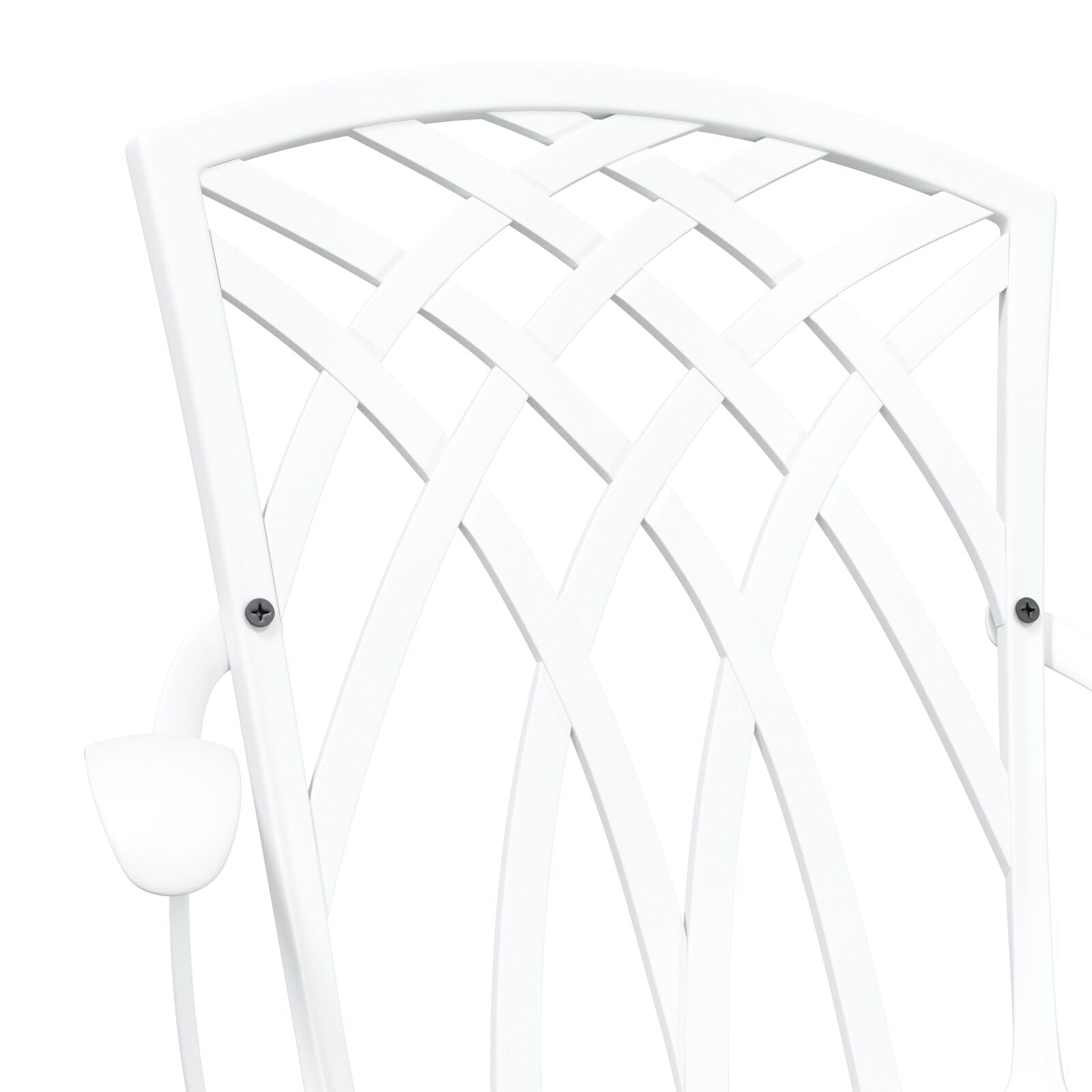 Tuinstoelen 2 Stuks Gietaluminium Wit