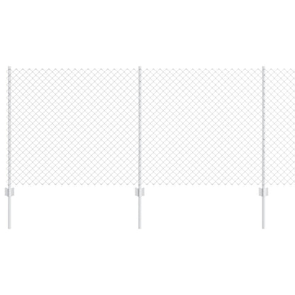 Kettinglink Omheining Met 20 U-Posts Zilver 1X10 M Staal