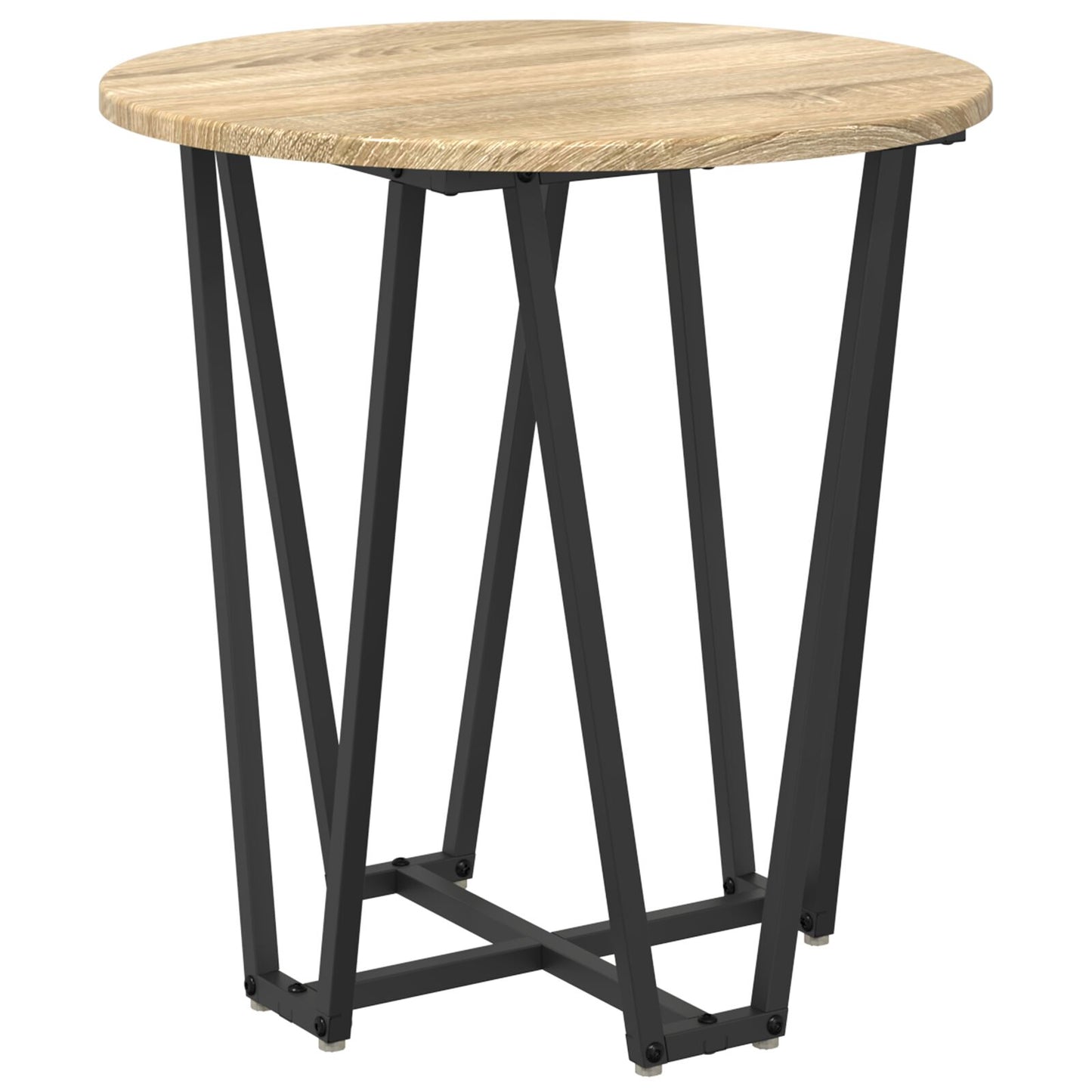 Bijzettafel 2 Stuks Gelaagd Hout En Metaal Sonoma eiken