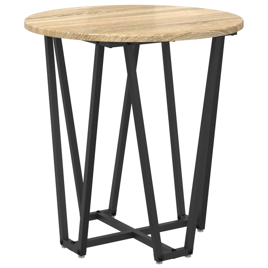 Bijzettafel 2 Stuks Gelaagd Hout En Metaal Sonoma eiken