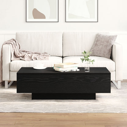 Salontafel Zwart Eiken 100X30X36,5 Cm Bewerkt Hout