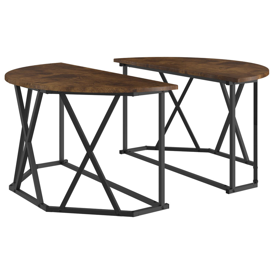 Salontafel 80X80X42 Cm Gelaagd Hout Gerookt eiken