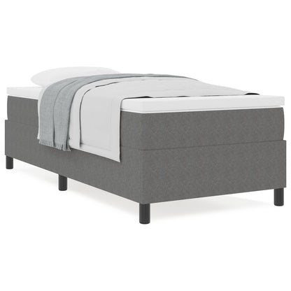 Boxspringbed Met Matras Lichtgrijs 100X200 Cm Corduroy Stof
