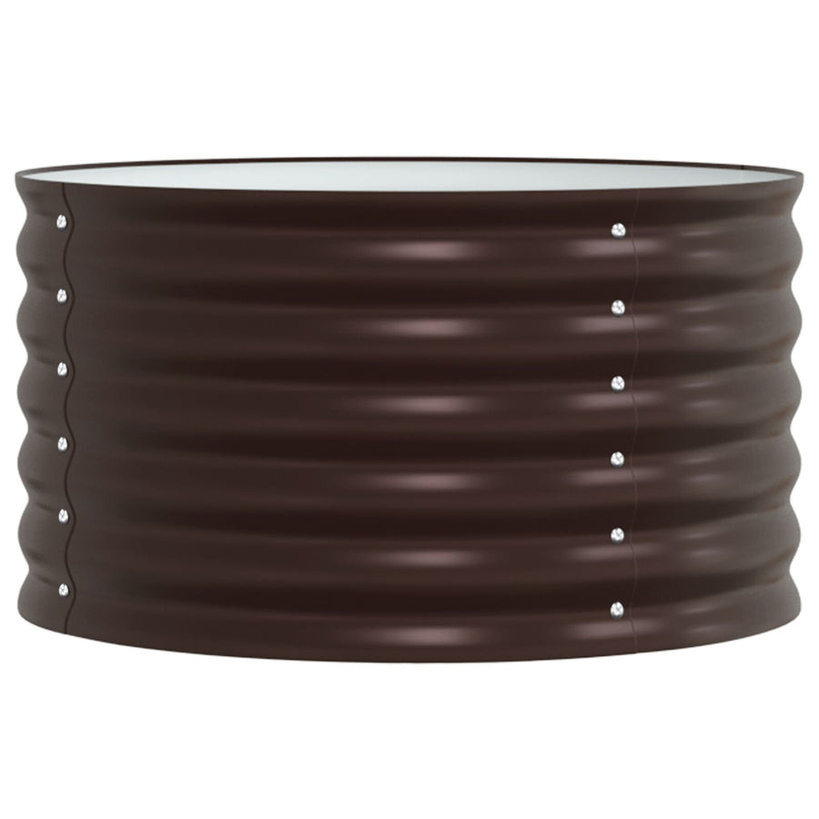 Tuin Raised Bed Gegalvaniseerd Staal 80 x 80 x 44 cm Bruin
