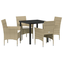 5-Delige Tuin Eetset Beige Poly Rattan