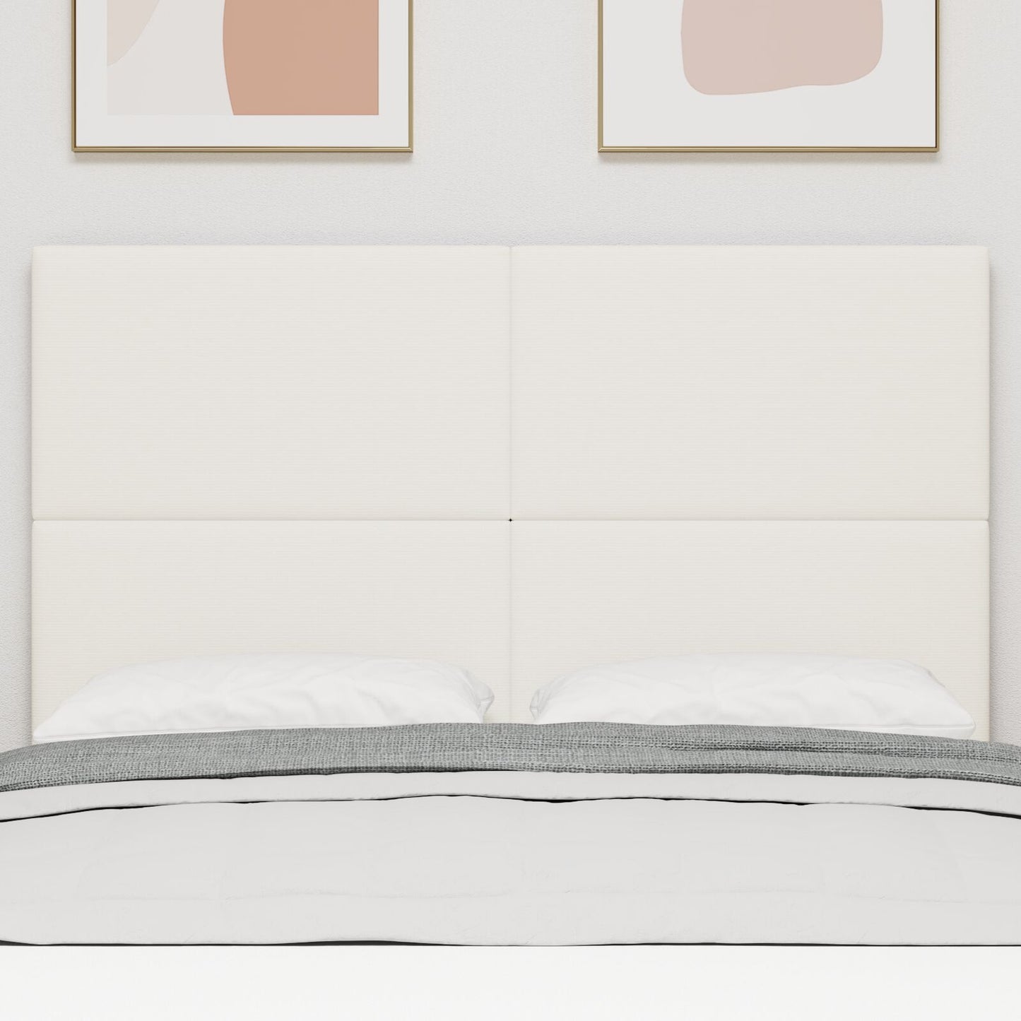 Eenvoudig Hoofdbord - In Corduroy Crème 160 cm Hoog hoofdbord