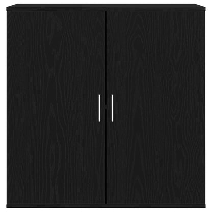 Sideboard Zwart Eiken 79X38X80 Cm Engineered Wood
