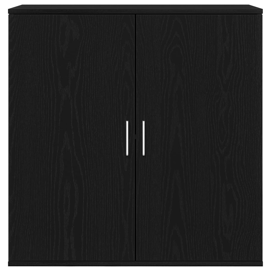 Sideboard Zwart Eiken 79X38X80 Cm Engineered Wood